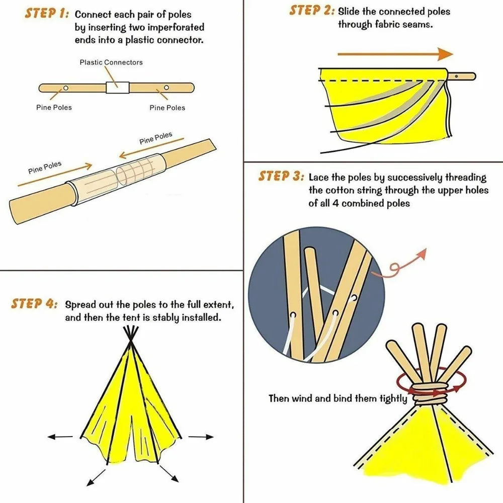 1.35/1.6m Tent For Kid Play House Wigwam for Children Portable Children Tipi Tents Teepee  Tipi Infantil Kid Tent Girl play room